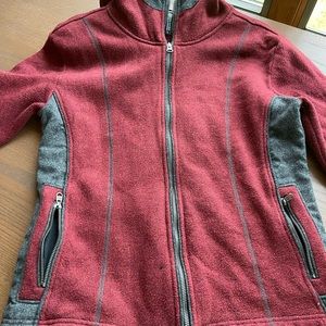 Kuhl Alfpaca Jacket Womens Large Full Zip Fleece Hooded Athletic Born Mountains